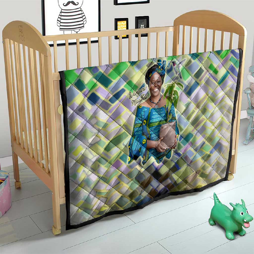 Wangari Maathai Quilt Hummingbird Quote Tree Planting Theme Environmental Justice Tribute - Wonder Print Shop