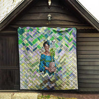 Wangari Maathai Quilt Hummingbird Quote Tree Planting Theme Environmental Justice Tribute - Wonder Print Shop