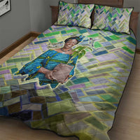 Wangari Maathai Quilt Bed Set Hummingbird Quote Tree Planting Theme Environmental Justice Tribute - Wonder Print Shop