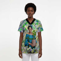 Wangari Maathai Scrub Top Hummingbird Quote Tree Planting Theme Environmental Justice Tribute - Wonder Print Shop