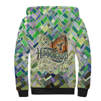 Wangari Maathai Sherpa Hoodie Hummingbird Quote Tree Planting Theme Environmental Justice Tribute - Wonder Print Shop