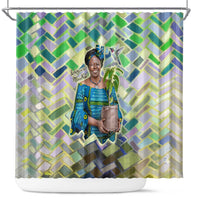 Wangari Maathai Shower Curtain Hummingbird Quote Tree Planting Theme Environmental Justice Tribute - Wonder Print Shop