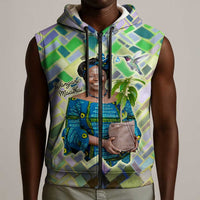 Wangari Maathai Sleeveless Zip Hoodie Hummingbird Quote Tree Planting Theme Environmental Justice Tribute - Wonder Print Shop