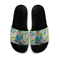 Wangari Maathai Slide Sandals Hummingbird Quote Tree Planting Theme Environmental Justice Tribute - Wonder Print Shop