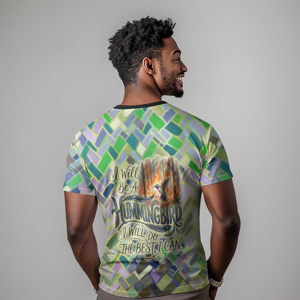 Wangari Maathai T shirt Hummingbird Quote Tree Planting Theme Environmental Justice Tribute - Wonder Print Shop