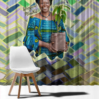 Wangari Maathai Window Curtain Hummingbird Quote Tree Planting Theme Environmental Justice Tribute - Wonder Print Shop