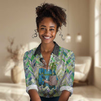Wangari Maathai Women Casual Shirt Hummingbird Quote Tree Planting Theme Environmental Justice Tribute - Wonder Print Shop