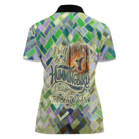Wangari Maathai Women Polo Shirt Hummingbird Quote Tree Planting Theme Environmental Justice Tribute - Wonder Print Shop