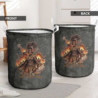 Queen Nzinga Laundry Basket Fierce African Warrior Queen - Dark Tribal Fire Art - Wonder Print Shop