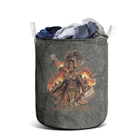 Queen Nzinga Laundry Basket Fierce African Warrior Queen - Dark Tribal Fire Art - Wonder Print Shop