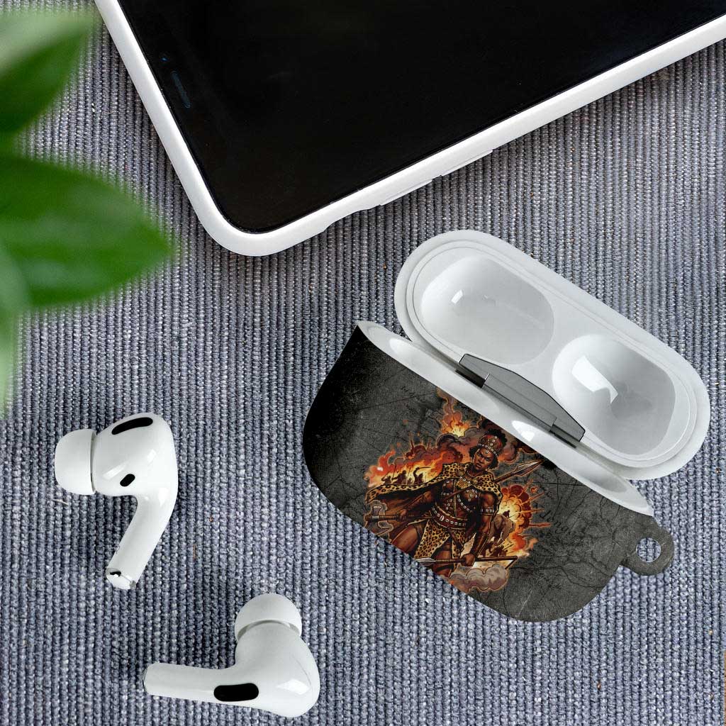 Queen Nzinga AirPods Case Fierce African Warrior Queen - Dark Tribal Fire Art - Wonder Print Shop