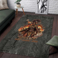 Queen Nzinga Area Rug Fierce African Warrior Queen - Dark Tribal Fire Art - Wonder Print Shop
