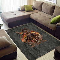 Queen Nzinga Area Rug Fierce African Warrior Queen - Dark Tribal Fire Art - Wonder Print Shop