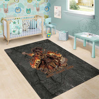 Queen Nzinga Area Rug Fierce African Warrior Queen - Dark Tribal Fire Art - Wonder Print Shop