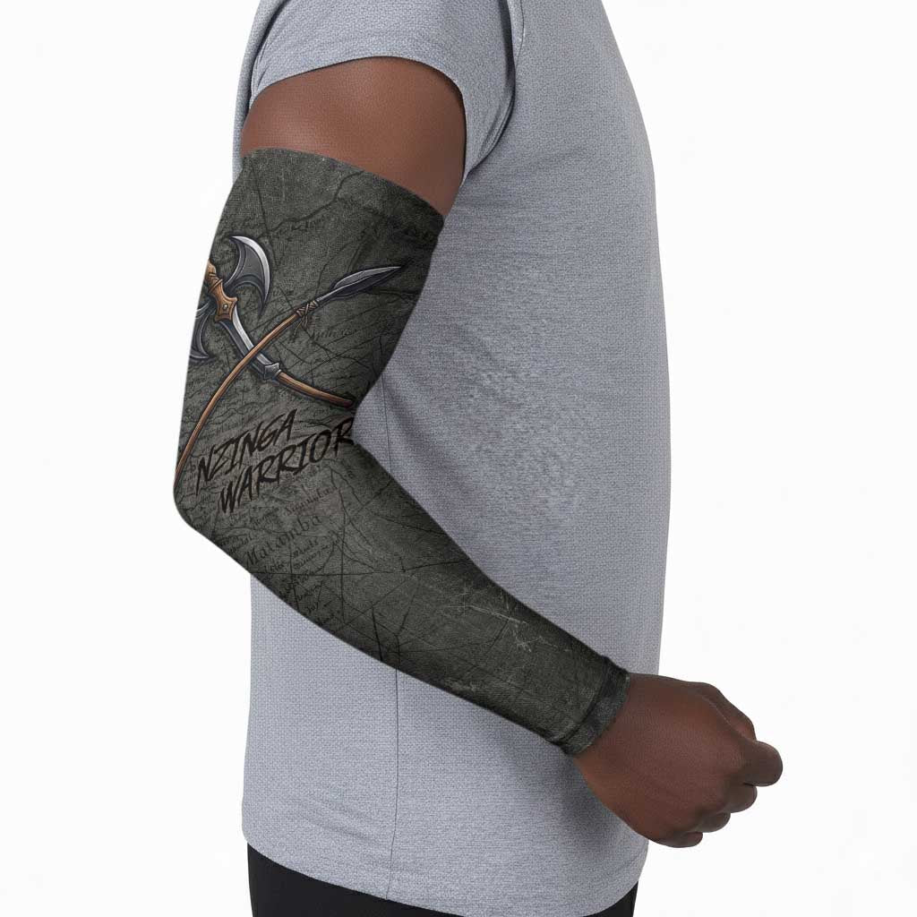 Queen Nzinga Arm Sleeves Fierce African Warrior Queen - Dark Tribal Fire Art - Wonder Print Shop