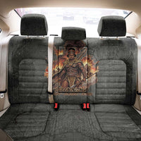 Queen Nzinga Back Car Seat Cover Fierce African Warrior Queen - Dark Tribal Fire Art - Wonder Print Shop