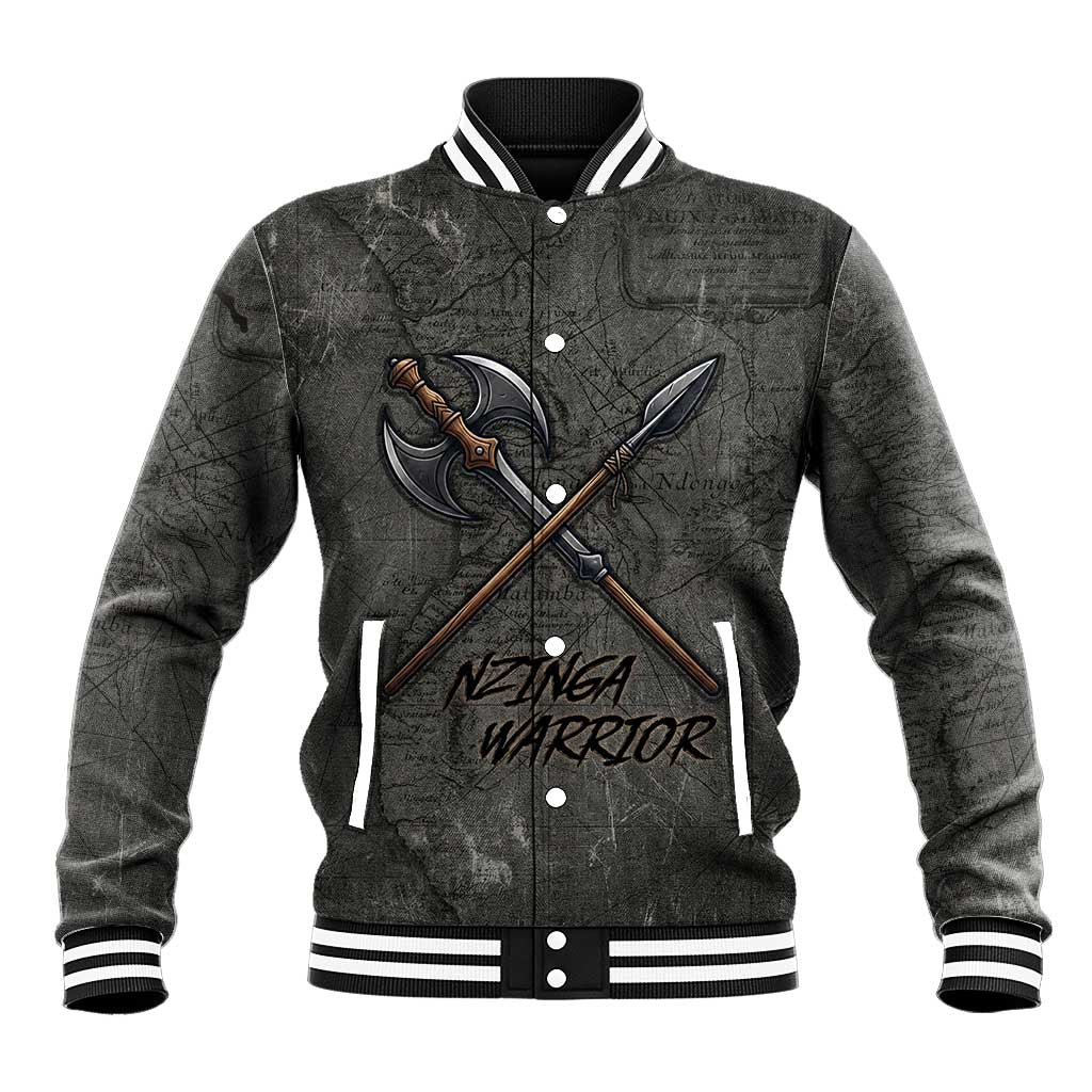 Queen Nzinga Baseball Jacket Fierce African Warrior Queen - Dark Tribal Fire Art - Wonder Print Shop