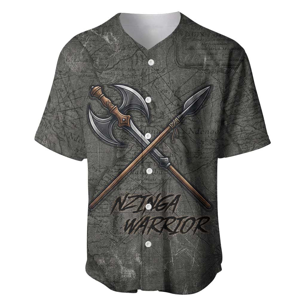 Queen Nzinga Baseball Jersey Fierce African Warrior Queen - Dark Tribal Fire Art - Wonder Print Shop