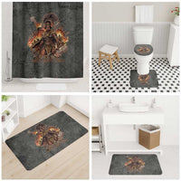 Queen Nzinga Bathroom Set Fierce African Warrior Queen - Dark Tribal Fire Art - Wonder Print Shop