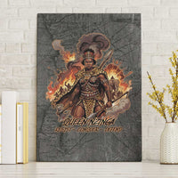 Queen Nzinga Canvas Wall Art Fierce African Warrior Queen - Dark Tribal Fire Art - Wonder Print Shop