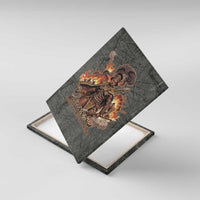 Queen Nzinga Canvas Wall Art Fierce African Warrior Queen - Dark Tribal Fire Art - Wonder Print Shop