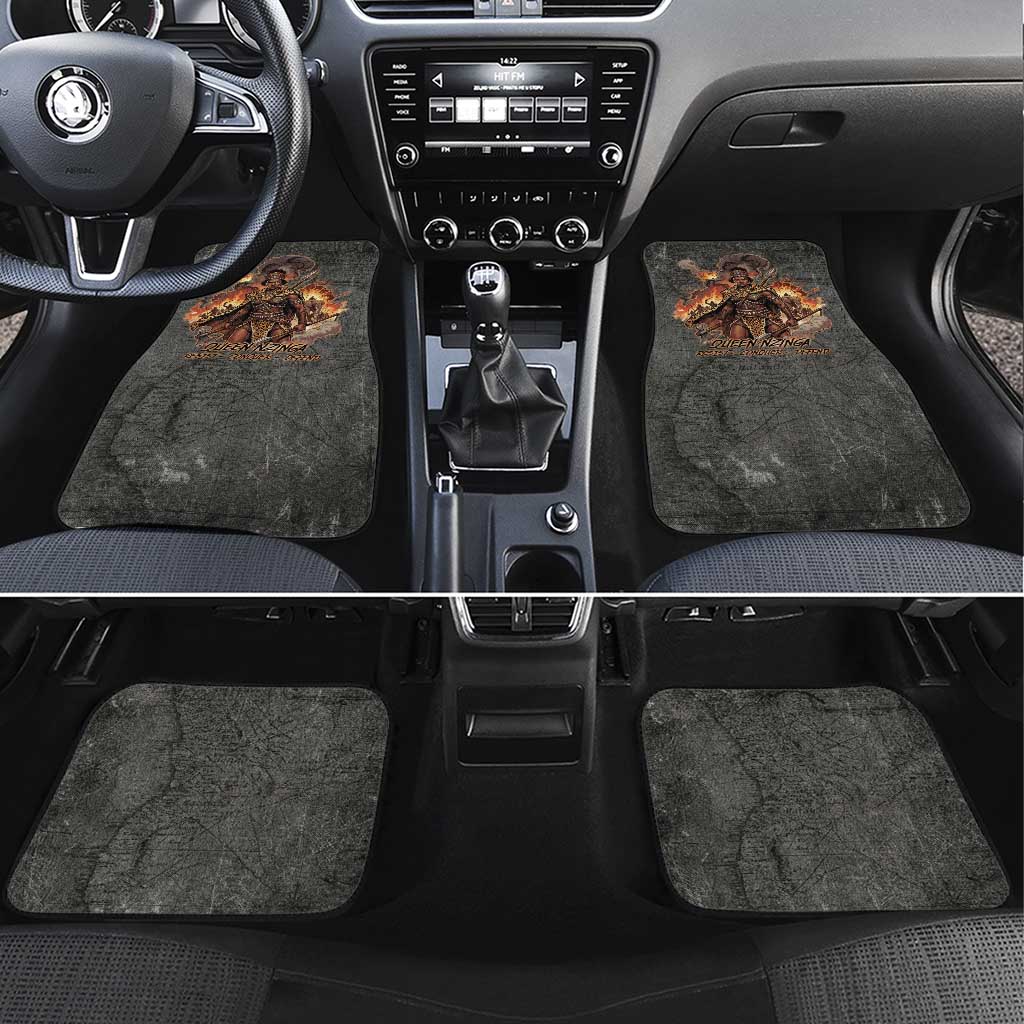 Queen Nzinga Car Mats Fierce African Warrior Queen - Dark Tribal Fire Art - Wonder Print Shop