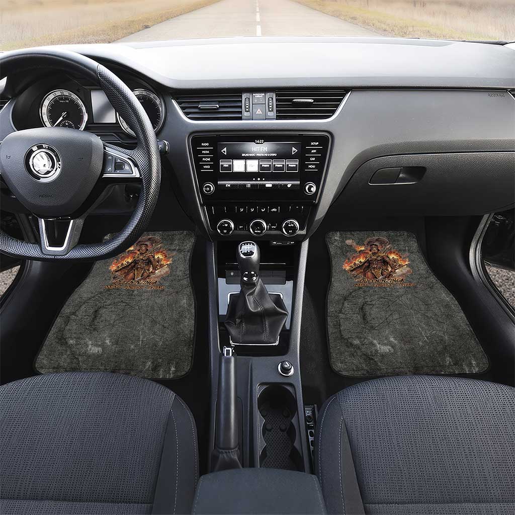 Queen Nzinga Car Mats Fierce African Warrior Queen - Dark Tribal Fire Art - Wonder Print Shop