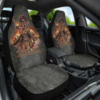 Queen Nzinga Car Seat Cover Fierce African Warrior Queen - Dark Tribal Fire Art - Wonder Print Shop