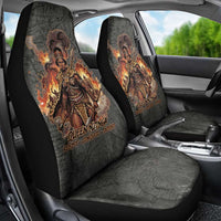 Queen Nzinga Car Seat Cover Fierce African Warrior Queen - Dark Tribal Fire Art - Wonder Print Shop