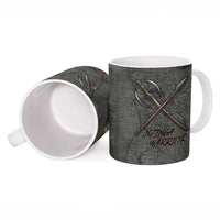 Queen Nzinga Ceramic Mug Fierce African Warrior Queen - Dark Tribal Fire Art - Wonder Print Shop
