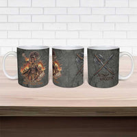 Queen Nzinga Ceramic Mug Fierce African Warrior Queen - Dark Tribal Fire Art - Wonder Print Shop