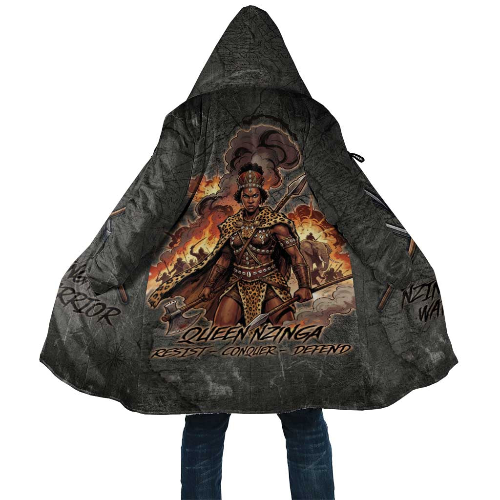 Queen Nzinga Cloak Fierce African Warrior Queen - Dark Tribal Fire Art - Wonder Print Shop