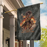 Queen Nzinga Garden Flag Fierce African Warrior Queen - Dark Tribal Fire Art - Wonder Print Shop