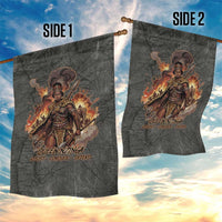 Queen Nzinga Garden Flag Fierce African Warrior Queen - Dark Tribal Fire Art - Wonder Print Shop