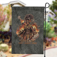 Queen Nzinga Garden Flag Fierce African Warrior Queen - Dark Tribal Fire Art - Wonder Print Shop