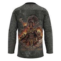 Queen Nzinga Hockey Jersey Fierce African Warrior Queen - Dark Tribal Fire Art - Wonder Print Shop