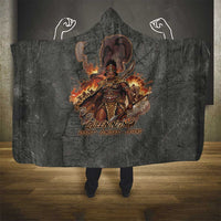 Queen Nzinga Hooded Blanket Fierce African Warrior Queen - Dark Tribal Fire Art - Wonder Print Shop