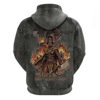 Queen Nzinga Hoodie Fierce African Warrior Queen - Dark Tribal Fire Art - Wonder Print Shop