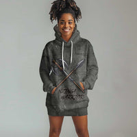 Queen Nzinga Hoodie Dress Fierce African Warrior Queen - Dark Tribal Fire Art - Wonder Print Shop