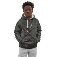 Queen Nzinga Kid Hoodie Fierce African Warrior Queen - Dark Tribal Fire Art - Wonder Print Shop