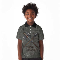 Queen Nzinga Kid Polo Shirt Fierce African Warrior Queen - Dark Tribal Fire Art - Wonder Print Shop