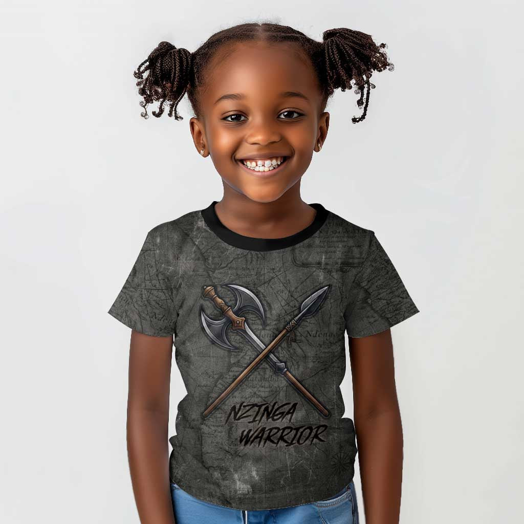 Queen Nzinga Kid T shirt Fierce African Warrior Queen - Dark Tribal Fire Art - Wonder Print Shop