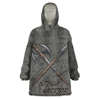 Queen Nzinga Kid Wearable Blanket Hoodie Fierce African Warrior Queen - Dark Tribal Fire Art - Wonder Print Shop