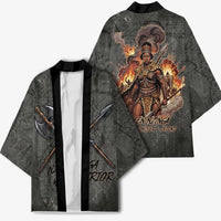 Queen Nzinga Kimono Fierce African Warrior Queen - Dark Tribal Fire Art - Wonder Print Shop