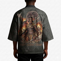 Queen Nzinga Kimono Fierce African Warrior Queen - Dark Tribal Fire Art - Wonder Print Shop