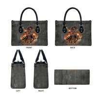 Queen Nzinga Leather Bag Fierce African Warrior Queen - Dark Tribal Fire Art - Wonder Print Shop