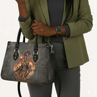 Queen Nzinga Leather Bag Fierce African Warrior Queen - Dark Tribal Fire Art - Wonder Print Shop