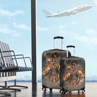 Queen Nzinga Luggage Cover Fierce African Warrior Queen - Dark Tribal Fire Art - Wonder Print Shop