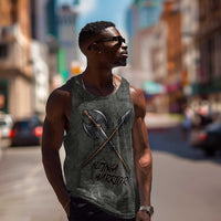Queen Nzinga Men Tank Top Fierce African Warrior Queen - Dark Tribal Fire Art - Wonder Print Shop