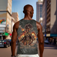 Queen Nzinga Men Tank Top Fierce African Warrior Queen - Dark Tribal Fire Art - Wonder Print Shop